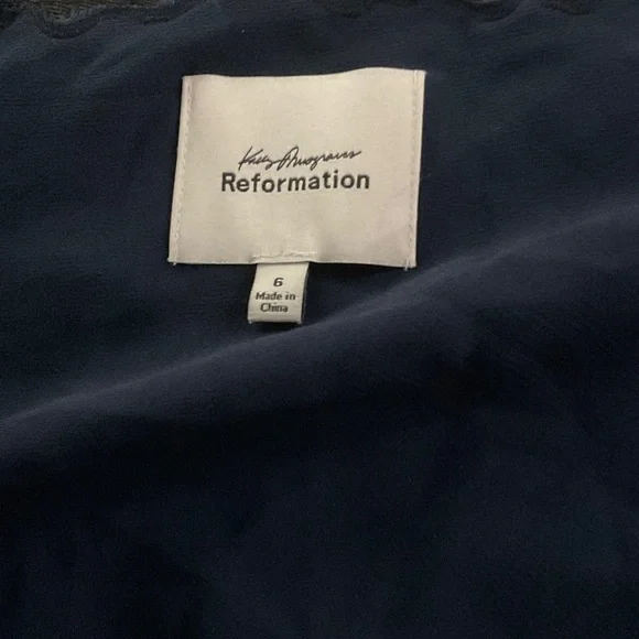 Reformation Stella dress navy blue size 6